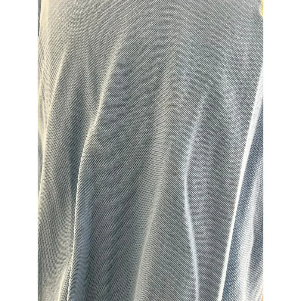 Polo Ralph Lauren 100% Pique Cotton Collared Shirt Baby Blue Size Large SG